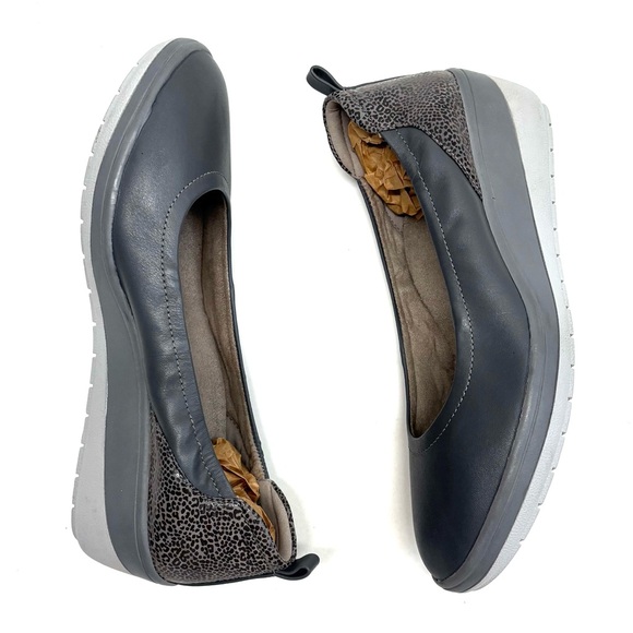 Vionic Gray and Silver Slip-On Flats - Picture 9 of 16